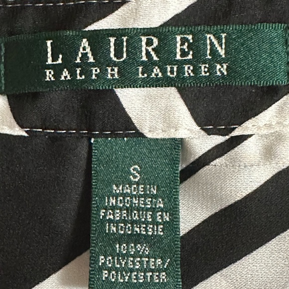 Lauren Ralph Lauren Colorblock Button Down Blouse Size Small - Picture 5 of 7
